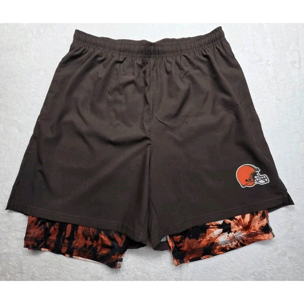 NFL FOCO Cleveland Browns Team Apparel Shorts XL Compression Lined Athletic